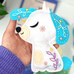 APLI Krapli - APLI Krapli Sewyourself Felt Toy Kit Dog Precut Felt Stuffing Thread & Safe Needle Ages 6+