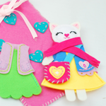 APLI Krapli - APLI Krapli Sewyourself Felt Toy Kit Toy Cat Precut Felt Stuffing Thread & Safe Needle Ages 6+