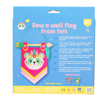 APLI Krapli - APLI Krapli Felt Wall Flag Sewing Kit Panda Precut Felt Thread & Safe Needle Ages 6+