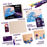 OKTO Sensory Art 3D Painting “The Great Wave off Kanagawa” – 11.8” x 15.7” Canvas Kit