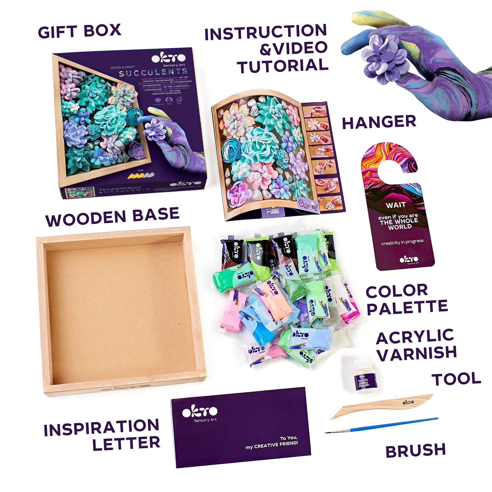 succulent craft kit Wood & Craft DIY Succulents: Tenderness