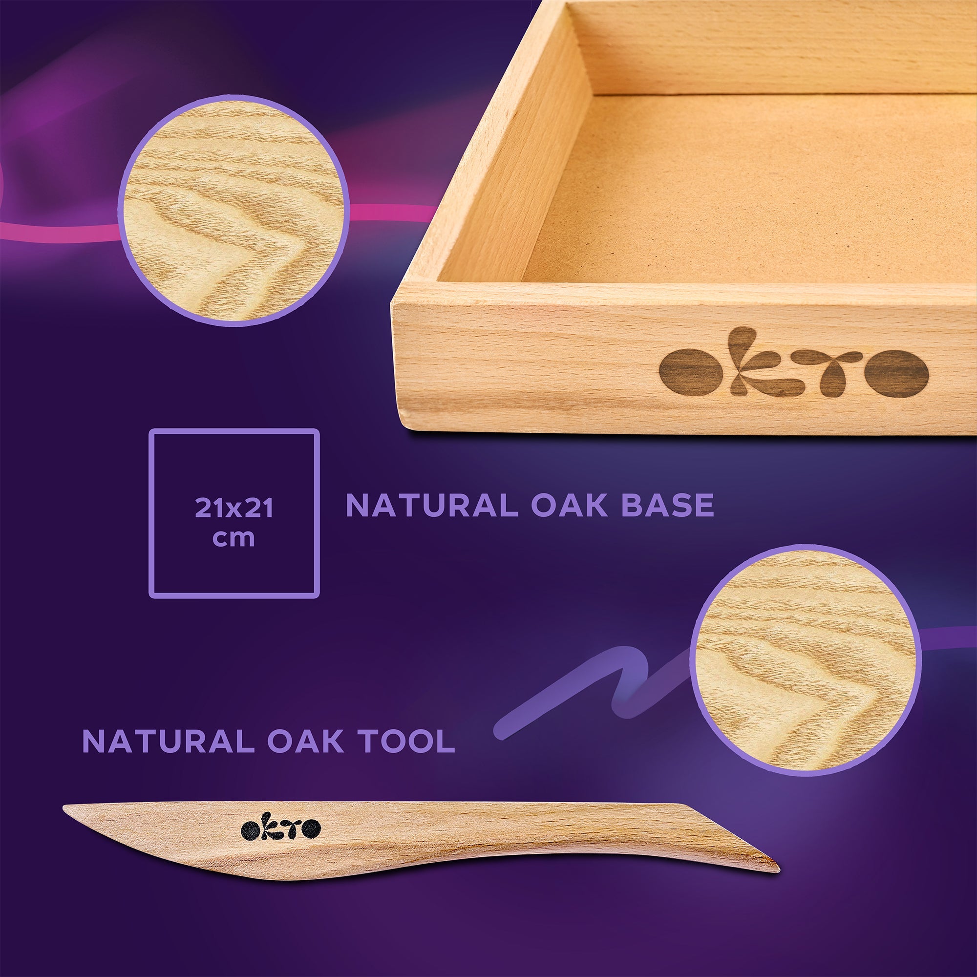 OKTO Sensory Art 3D Woodcraft “Romance” – Flowers Craft Kit