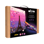 OKTO 3D Clay Painting — Paris Skyline  (≈16×12 in) — Ages 14+