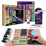 OKTO 3D Clay Painting — Tiles Patchwork Garden (≈16×12 in) — Ages 14+