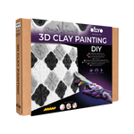 OKTO 3D Clay Painting — Tiles Monochrome Harmony (≈16×12 in) — Ages 14+