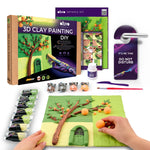 OKTO 3D Clay Painting — Window collection Orange Siesta (≈16×12 in) — Ages 14+