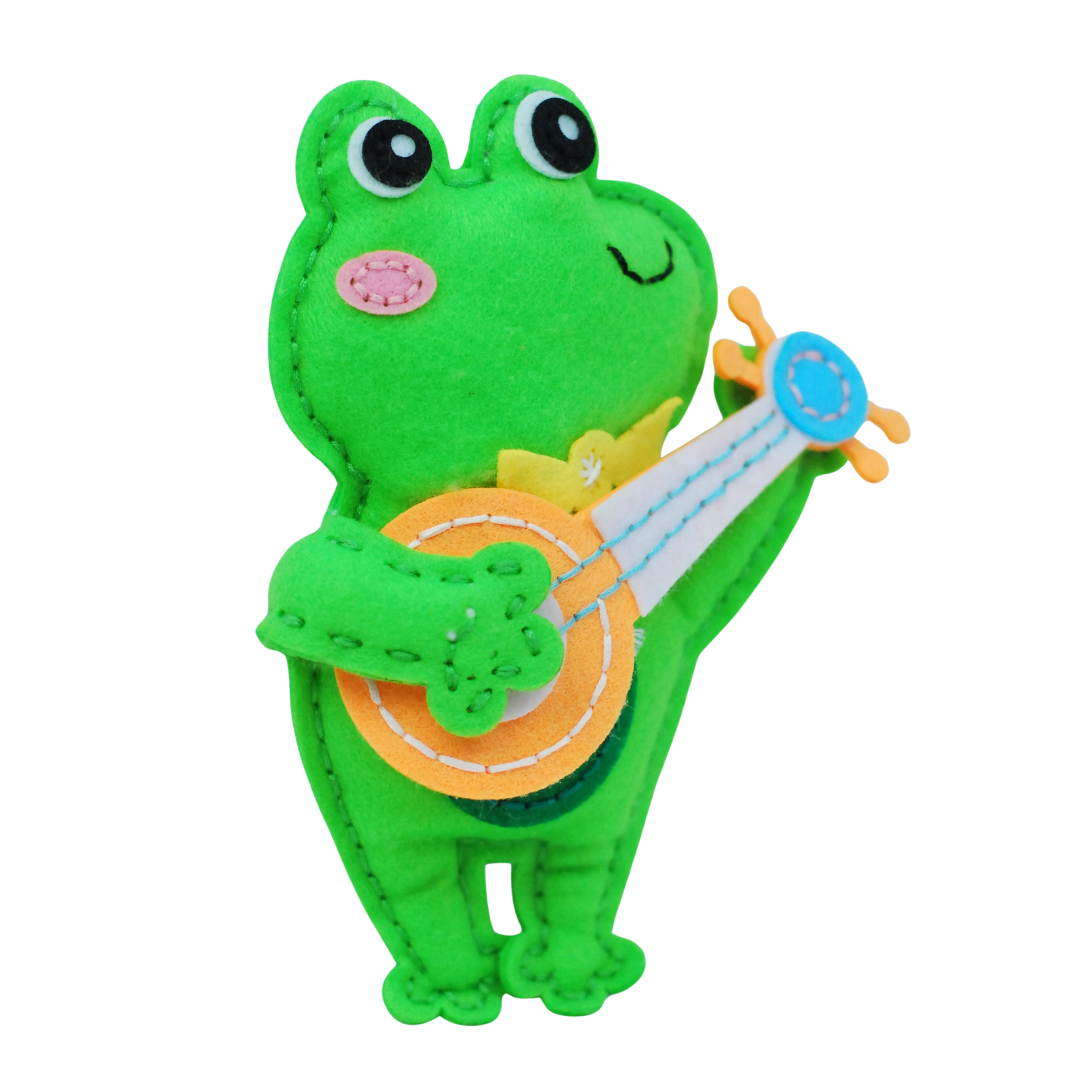 APLI Krapli - APLI Krapli Sewyourself Felt Toy Kit Frog Precut Felt Stuffing Thread & Safe Needle Ages 6+