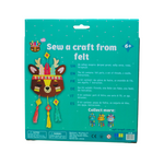 APLI Krapli - APLI Krapli Felt Wall Flag Sewing Kit Deer Precut Felt Thread & Safe Needle Ages 6+