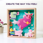 OKTO Little Worlds — Unicorn — Foam Air‑Dry Clay Wooden Art Kit (~8.3″ Square) — Ages 8+ (Copy)