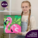 OKTO Clay-by-Numbers Kit – “Pink Flamingo” (11.4” x 11.4)