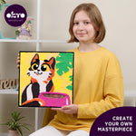 OKTO Clay by Numbers — Funny Cat — (~11.4×11.4 in) — Ages 5+