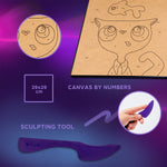 OKTO Clay by Numbers — Black Cat — (~11.4×11.4 in) — Ages 5+