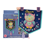 APLI Krapli - APLI Krapli Felt Wall Flag Sewing Kit Owl Precut Felt Thread & Safe Needle Ages 6+