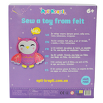 APLI Krapli - APLI Krapli Sewyourself Felt Toy Kit Owl Precut Felt Stuffing Thread & Safe Needle Ages 6+