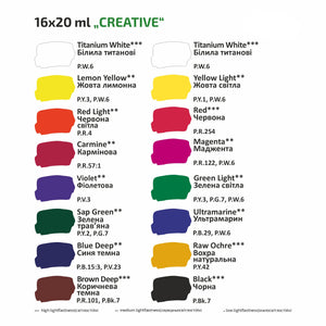 ROSA Studio Gouache Paint Set – Creative 16x20 ml | Vibrant Colors for Artistic Expression