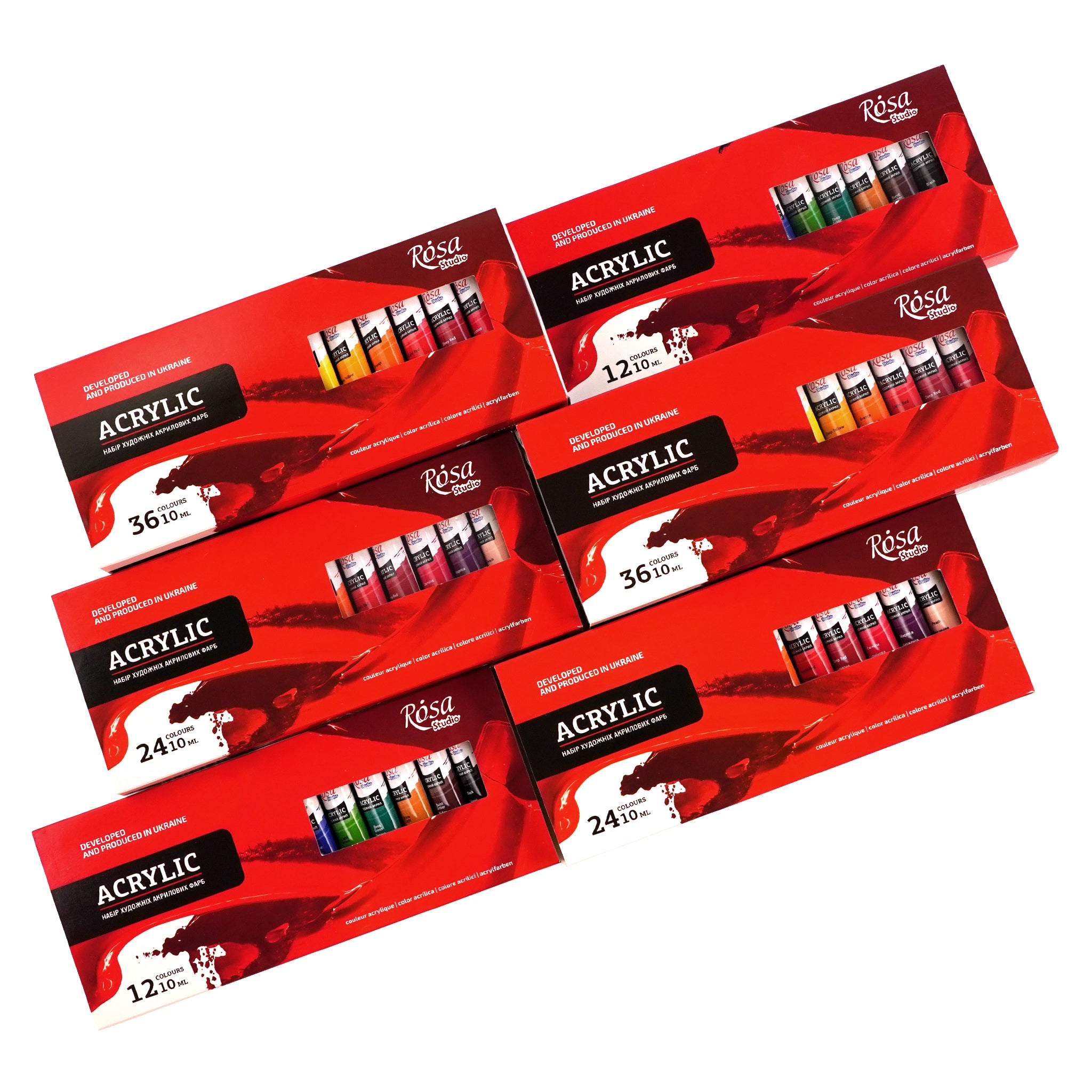 ROSA Studio Acrylic Paint Set - 24x10 ml, Tubes