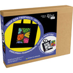 ROSATalent: Eco-Friendly Cotton Ecobag Coloring Kit – Tropical Leaves (220 GSM, 38x42 cm)
