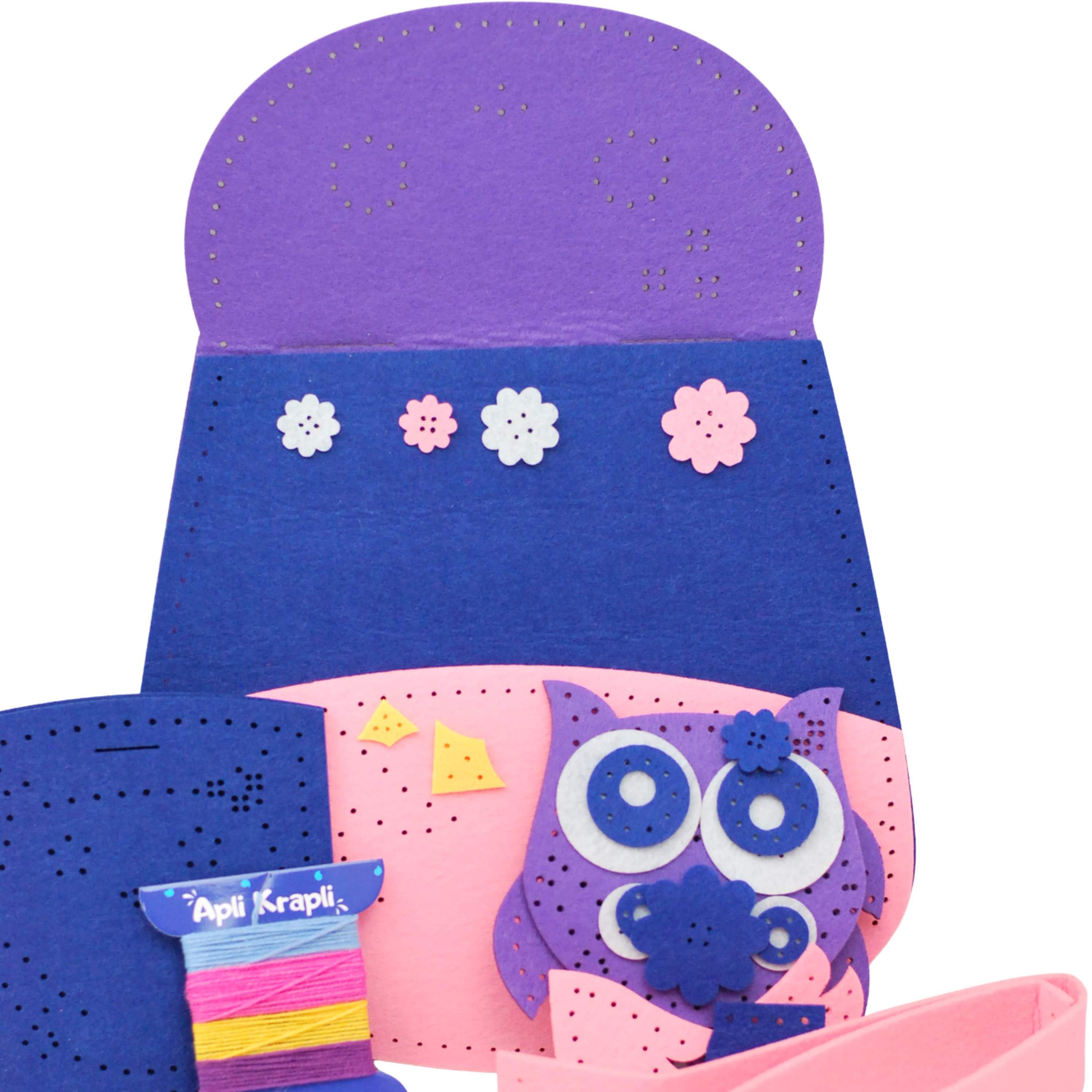 APLI Krapli - APLI Krapli Sewing Patterns Bag & Keychain Owl Printable Templates Materials Not Included Ages 10+