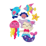 APLI Krapli - APLI Krapli Sewyourself Felt Toy Kit The Little Mermaid And Friends Precut Felt Stuffing Thread & Safe Needle Ages 6+
