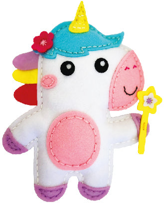APLI Krapli - APLI Krapli Sewyourself Felt Toy Kit Unicorn Precut Felt Stuffing Thread & Safe Needle Ages 6+