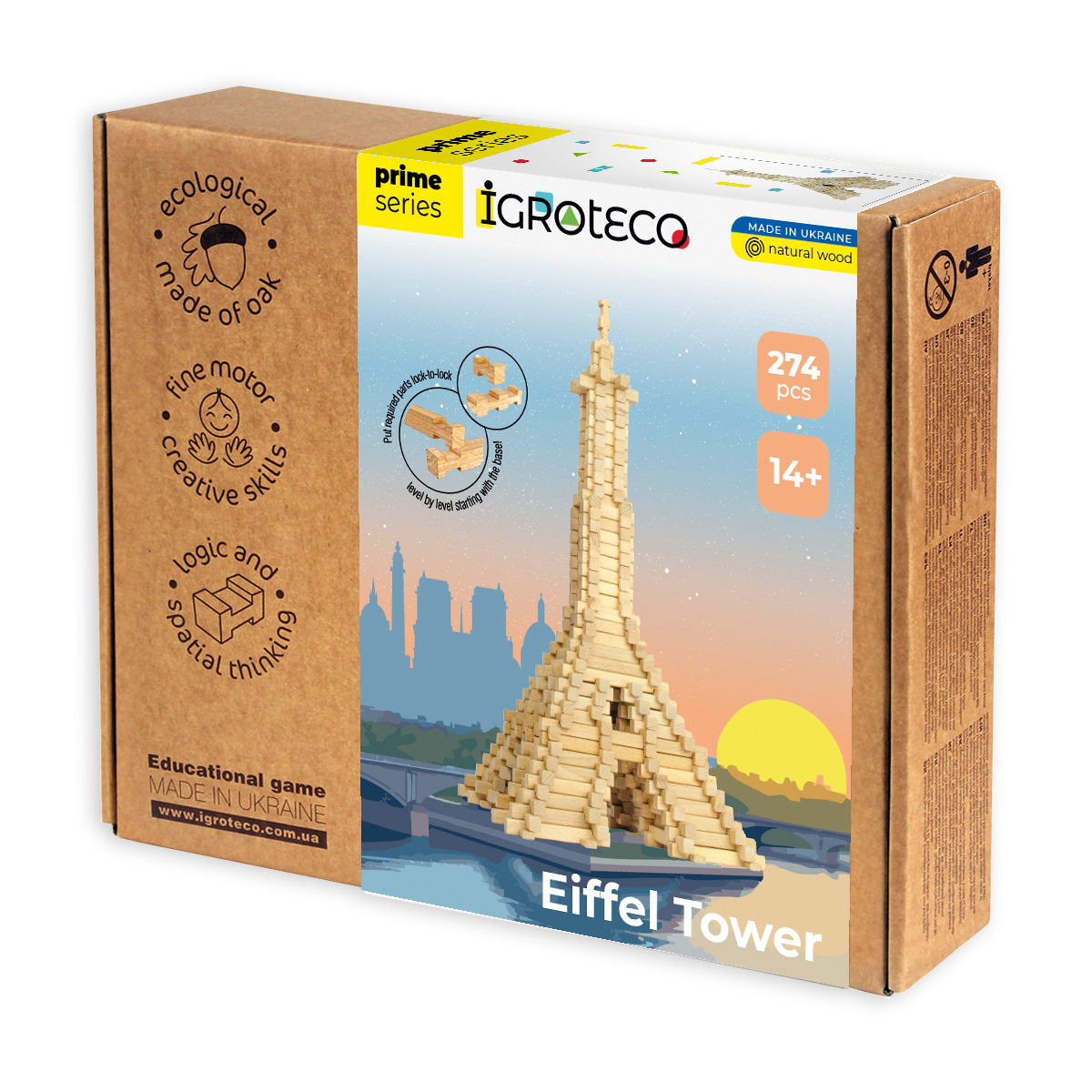 Igroteco Wooden Construction Set "Eiffel Tower" — Made in Ukraine