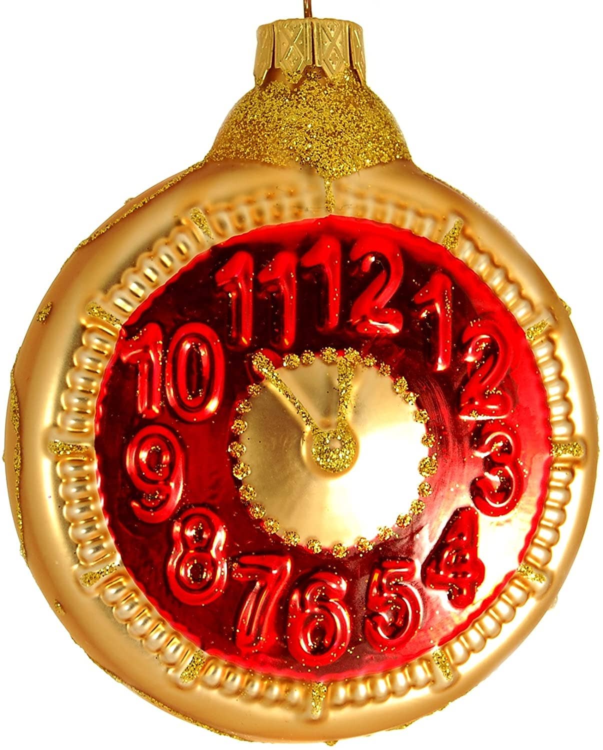 Glass Christmas Ornament - Clock