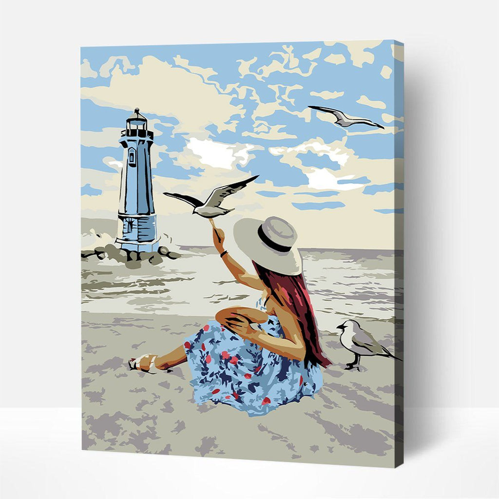 Girl and Gulls