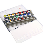 Set of watercolor paints "Classic" metal case, 21 colors, cuvette, ROSA Gallery