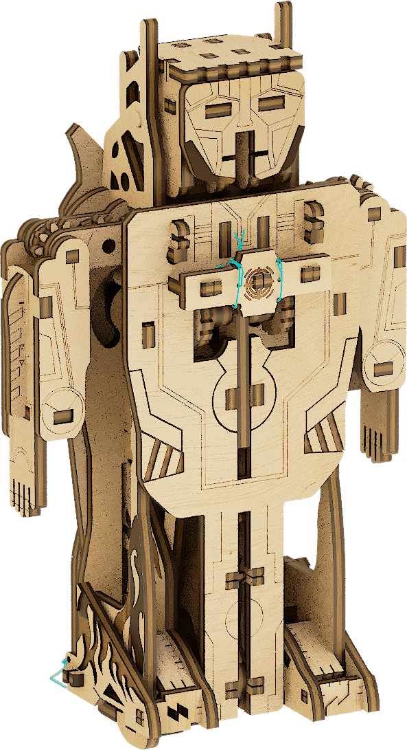 Mechanical Wooden Model - Transformer Robot-Airplane 119 pcs