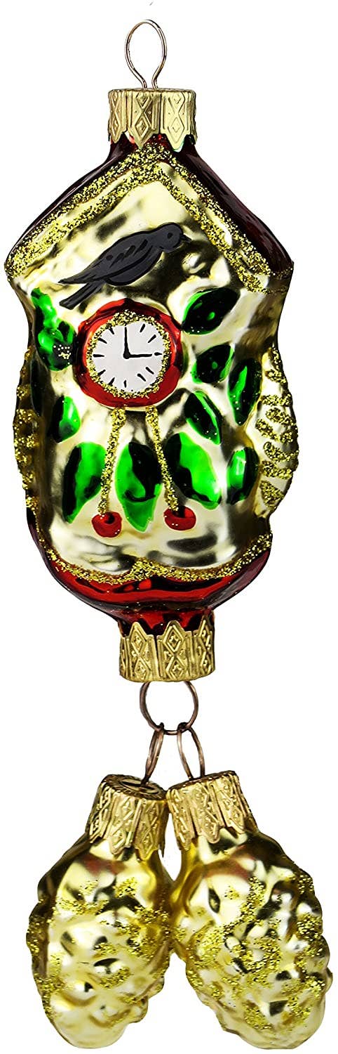 Glass Christmas Ornament - Cuck Coo Clock