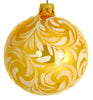 3.2" Glass Christmas Ornaments - Snow Queen on Gold