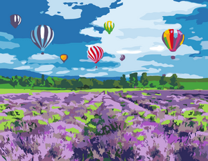Flight over Lavender Field