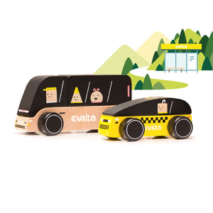Wise Elk/Cubika Wooden toy - City transport