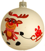 3.2" Glass Christmas Ornaments - Reindeer Donner