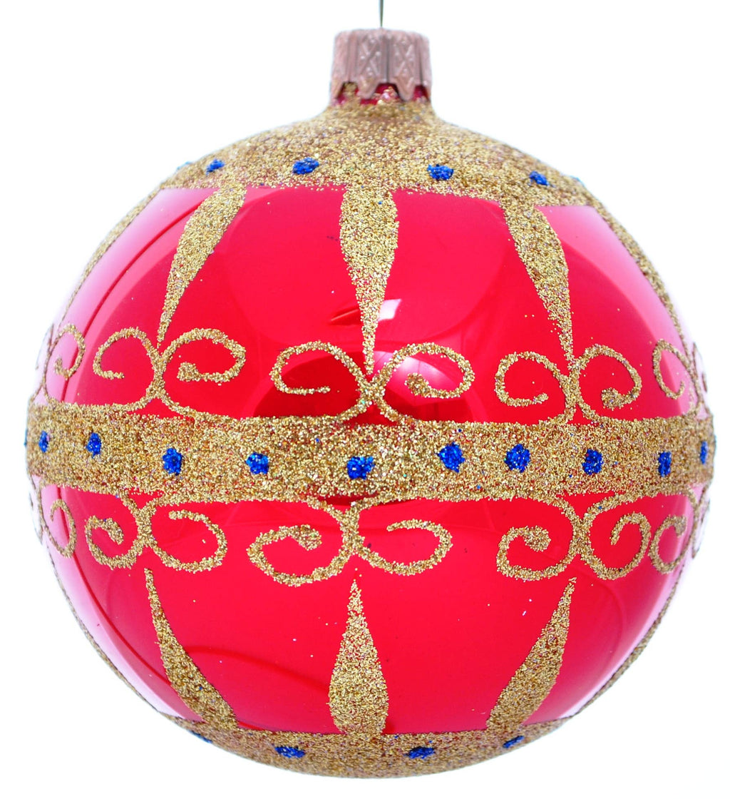 3.2" Glass Christmas Ornaments - Orient