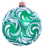 3.2" Glass Christmas Ornaments - Snow Queen on Green